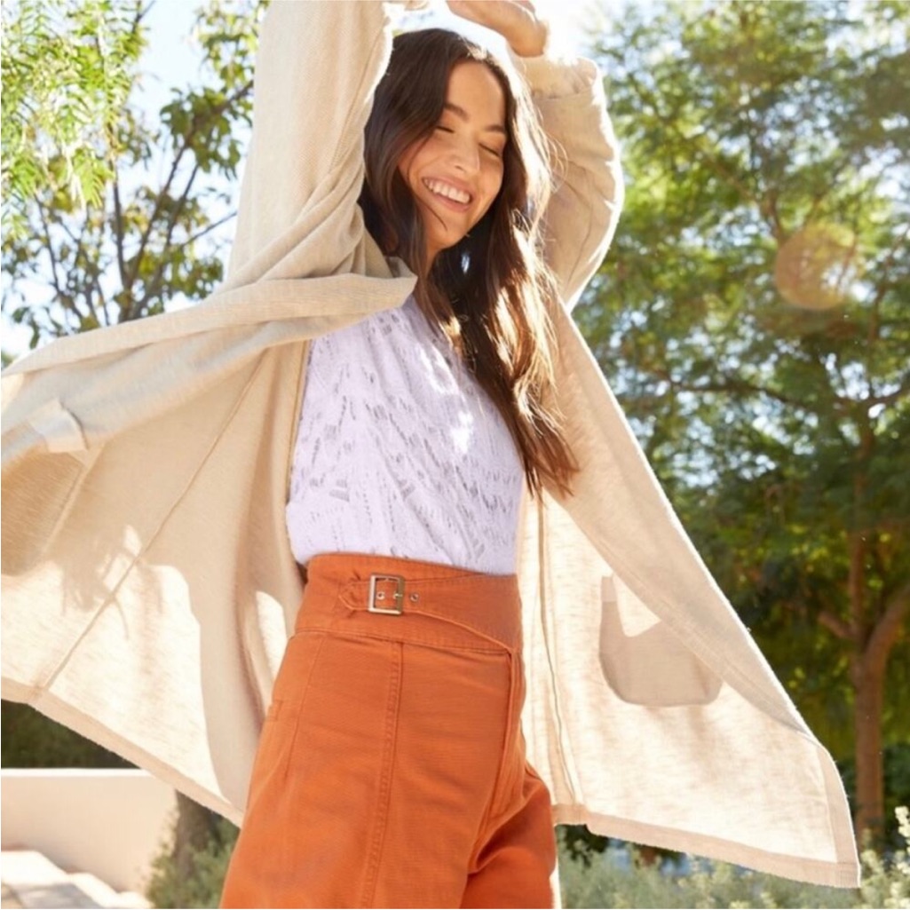 Nwt Anthropologie Donni Sandwash Cardigan Osfa Plus